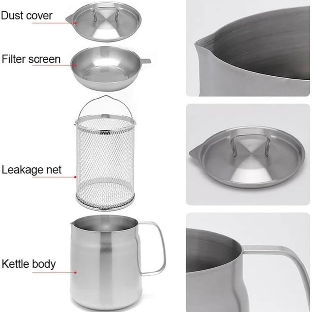 Stainless Steel Fry Kettle with Filter and Dust Cover